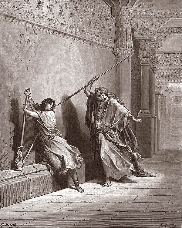 SAUL CERCA DI UCCIDERE DAVIDE samuele I, 18,21